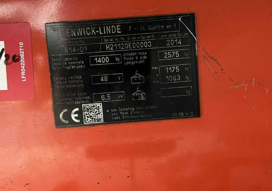 Linde R14 - Lükandmastiga tõstuk: pilt 3 Linde R14 - Lükandmastiga tõstuk: pilt 3