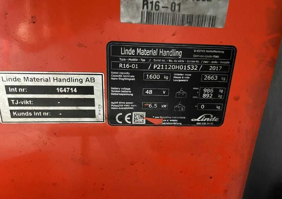 Linde R16-01 - Lükandmastiga tõstuk: pilt 4 Linde R16-01 - Lükandmastiga tõstuk: pilt 4