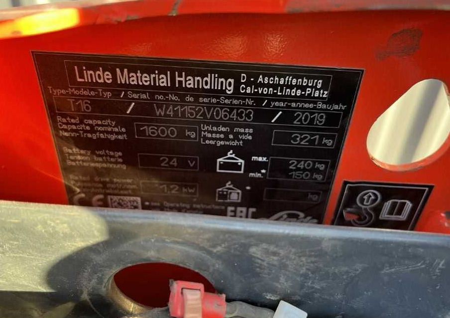 Linde T16 - Kaubaaluste tõstuk: pilt 4 Linde T16 - Kaubaaluste tõstuk: pilt 4