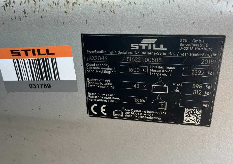 Still RX20-16 - Elektritõstuk: pilt 4 Still RX20-16 - Elektritõstuk: pilt 4