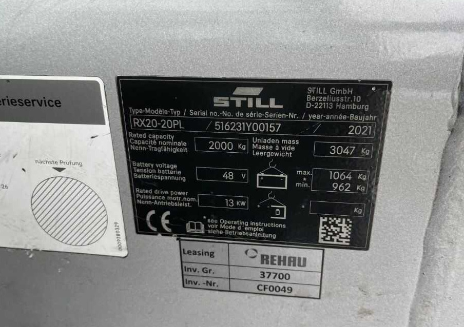 Still RX20-20PL - Elektritõstuk: pilt 4 Still RX20-20PL - Elektritõstuk: pilt 4