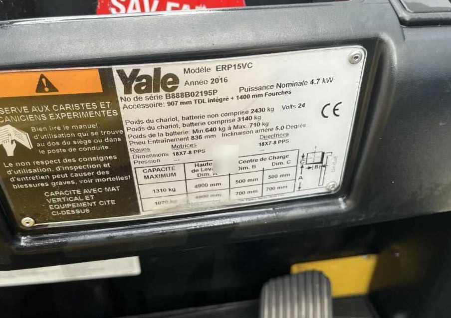Yale ERP15VC - Elektritõstuk: pilt 4 Yale ERP15VC - Elektritõstuk: pilt 4