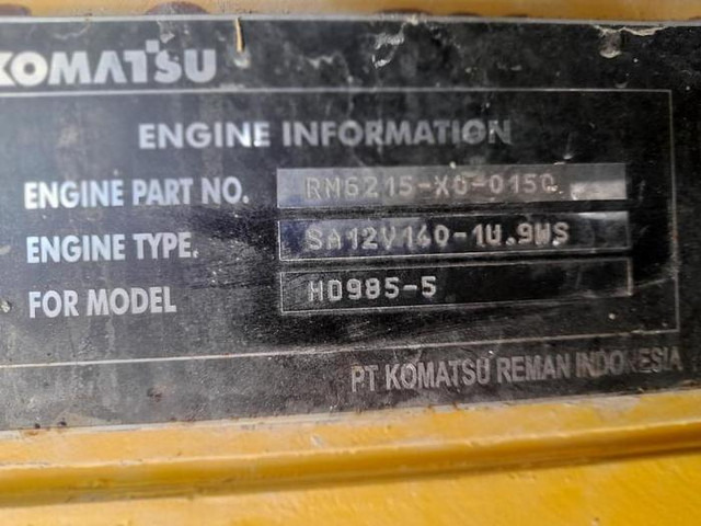 Komatsu SA12V140 - WA800 - HD785 - HD985 - D475 engine - - Mootor: pilt 5 Komatsu SA12V140 - WA800 - HD785 - HD985 - D475 engine - - Mootor: pilt 5