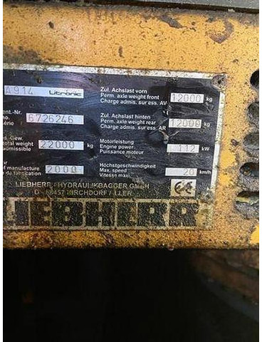 Liebherr A914 - Ekskavaator: pilt 4 Liebherr A914 - Ekskavaator: pilt 4
