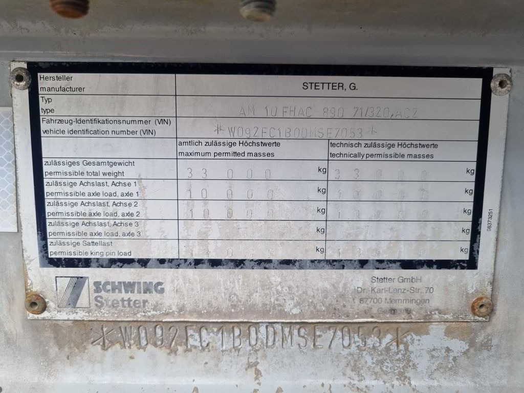 Betooniveo poolhaagis Schwing/Stetter AM 10 Betonmischer 10m³ BPW Lift: pilt 15