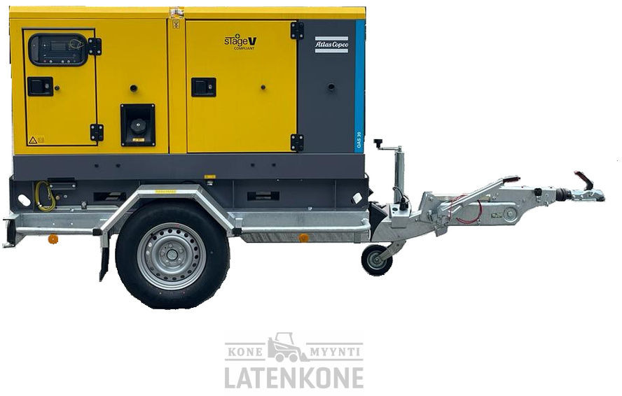 Atlas Copco QAS 30 50 Hz Generaattori StageV vetovarustuksella - Generaatorikomplekt: pilt 1 Atlas Copco QAS 30 50 Hz Generaattori StageV vetovarustuksella - Generaatorikomplekt: pilt 1
