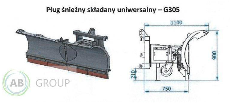 ArkMet pług śnieżny składany G305.300, 3 m - Lumesahk - Põllutööseade: pilt 2 ArkMet pług śnieżny składany G305.300, 3 m - Lumesahk - Põllutööseade: pilt 2