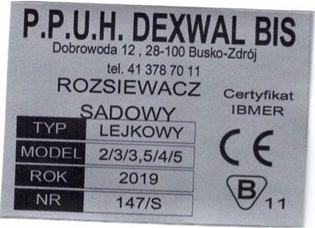 Dexwal rozsiewacz nawozów 300 l - Väetiselaoturid: pilt 4 Dexwal rozsiewacz nawozów 300 l - Väetiselaoturid: pilt 4