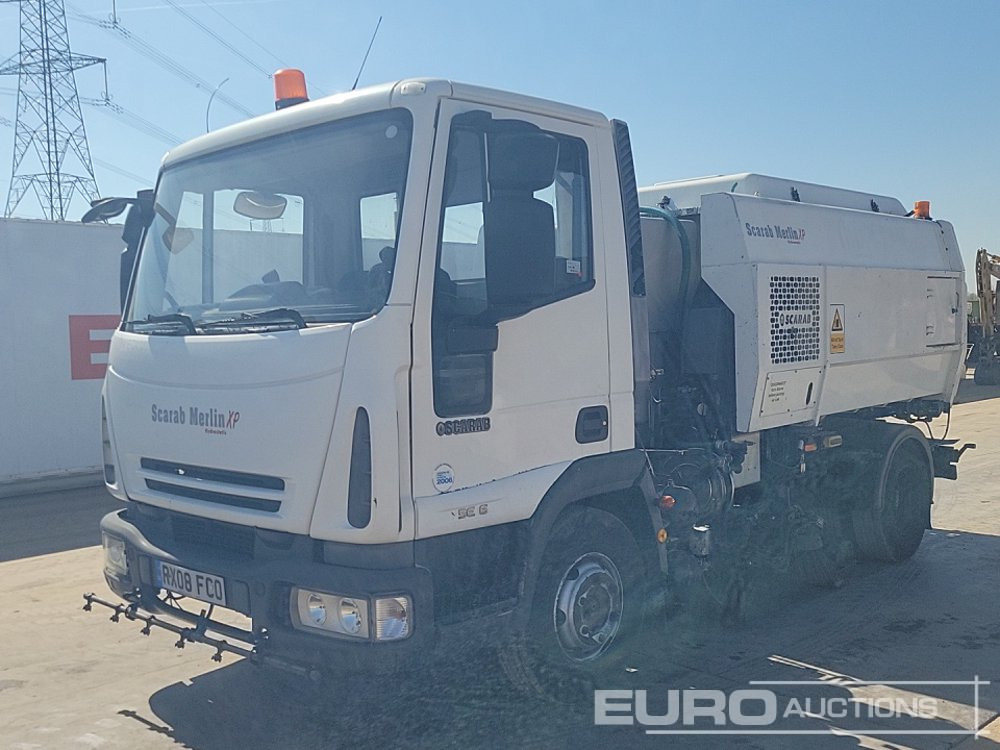2008 Iveco 4x2 Sweeper Lorry, Scarab Merlin Body, Reverse Camera, Manual Gearbox - Tänavapühkimismasin: pilt 1 2008 Iveco 4x2 Sweeper Lorry, Scarab Merlin Body, Reverse Camera, Manual Gearbox - Tänavapühkimismasin: pilt 1