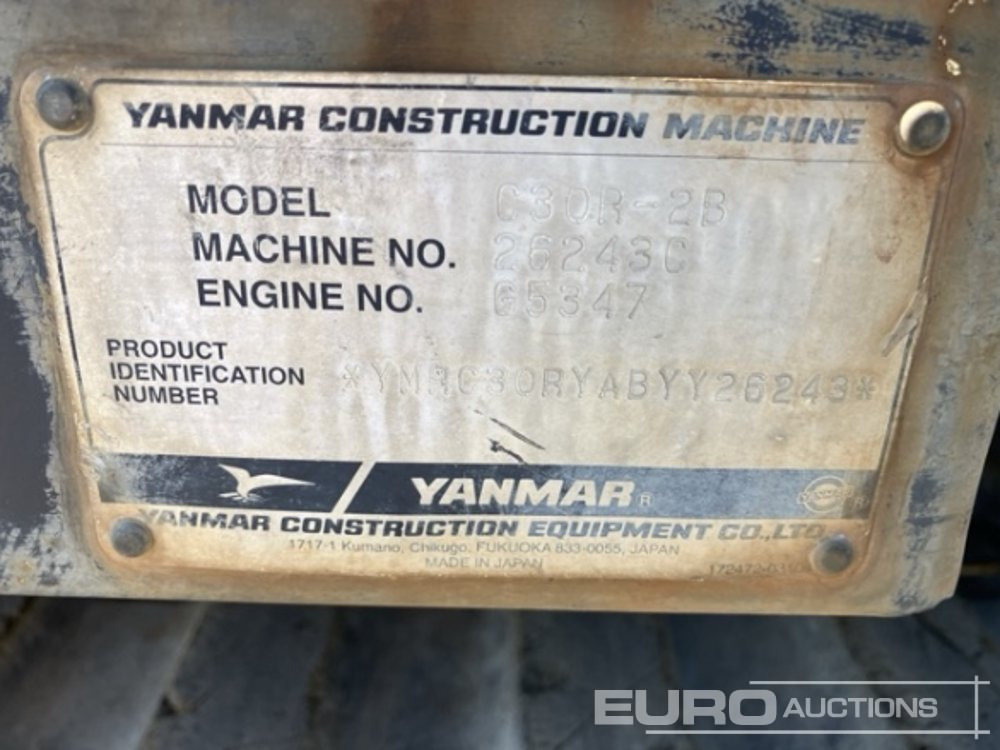2012 Yanmar C30R-2B - Roomikkallur: pilt 5 2012 Yanmar C30R-2B - Roomikkallur: pilt 5