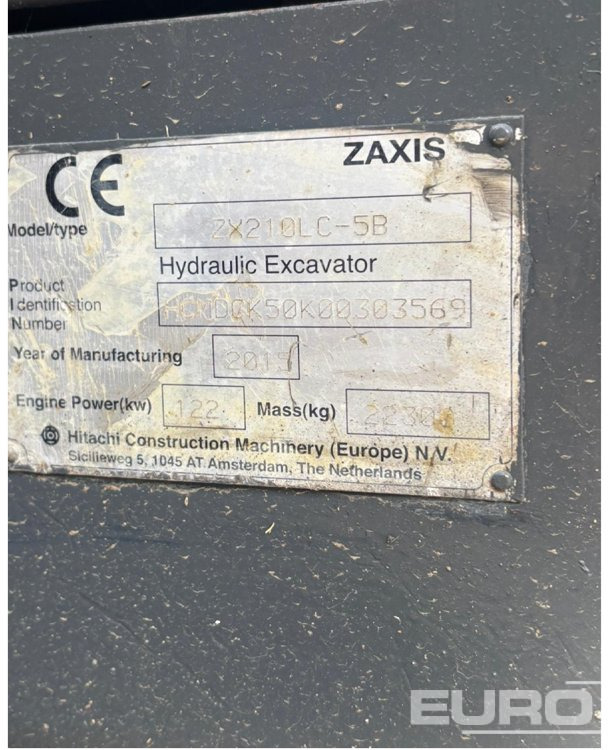 2015 Hitachi ZX210LC-5B - Lintekskavaator: pilt 3 2015 Hitachi ZX210LC-5B - Lintekskavaator: pilt 3