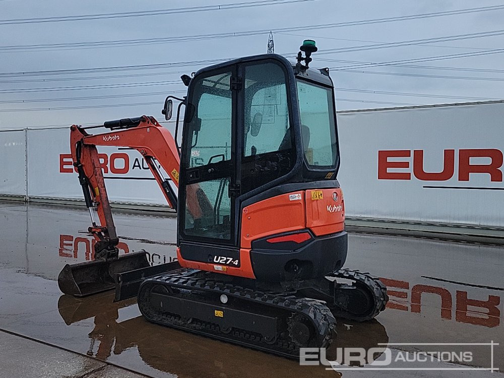 2016 Kubota U27-4 - Miniekskavaator: pilt 3 2016 Kubota U27-4 - Miniekskavaator: pilt 3