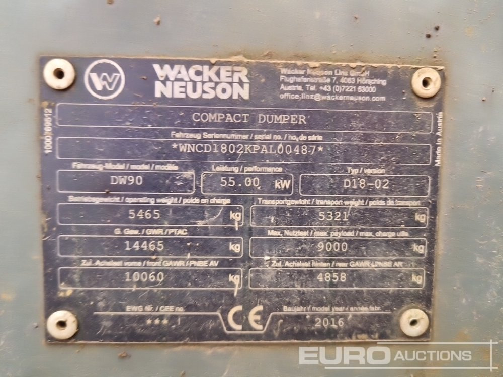 Mini kallur 2016 Wacker Neuson DW90: pilt 39