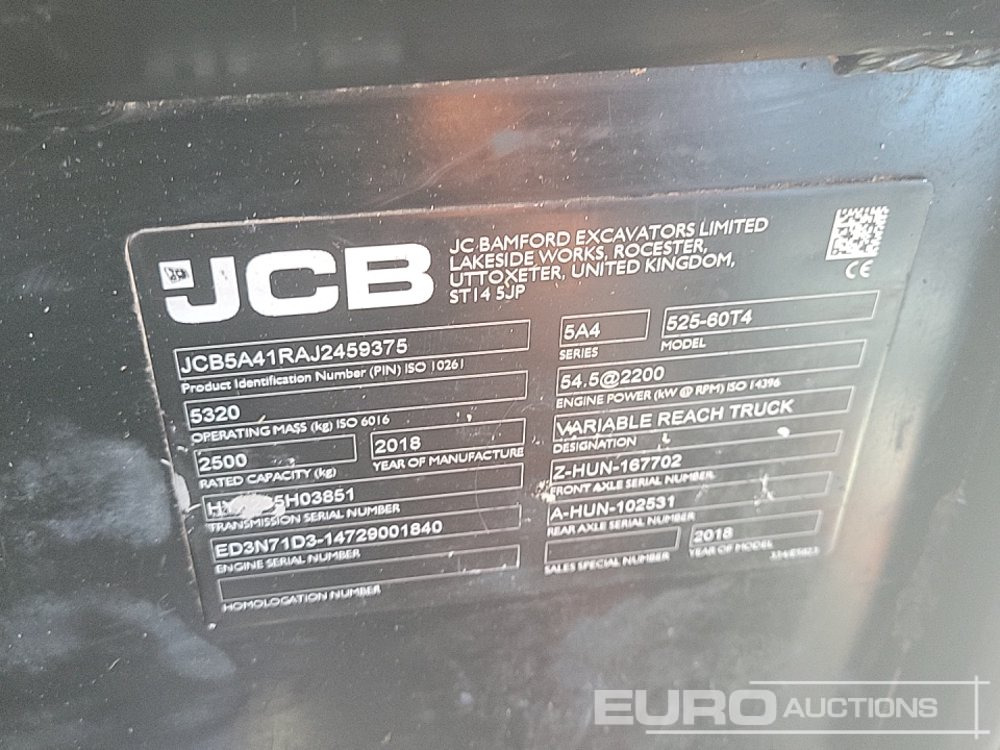 Teleskooplaadur 2018 JCB 525-60 Hi Viz: pilt 39