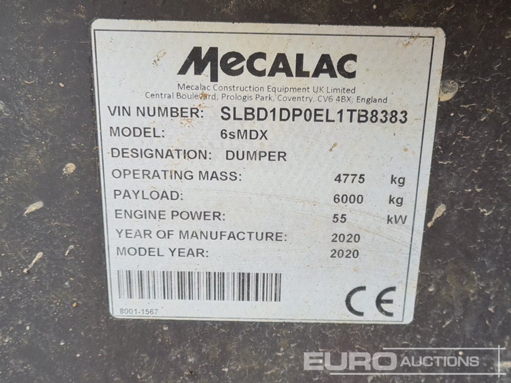 Mini kallur 2020 Mecalac 6 Ton: pilt 36
