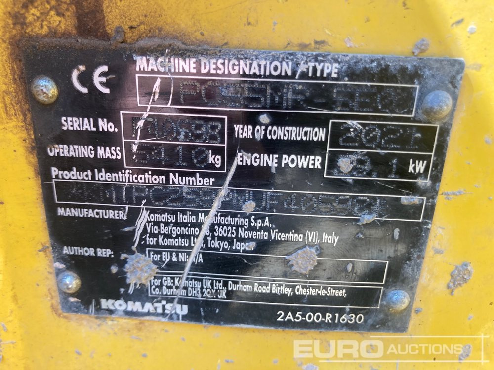 Miniekskavaator 2021 Komatsu PC55MR-5: pilt 10