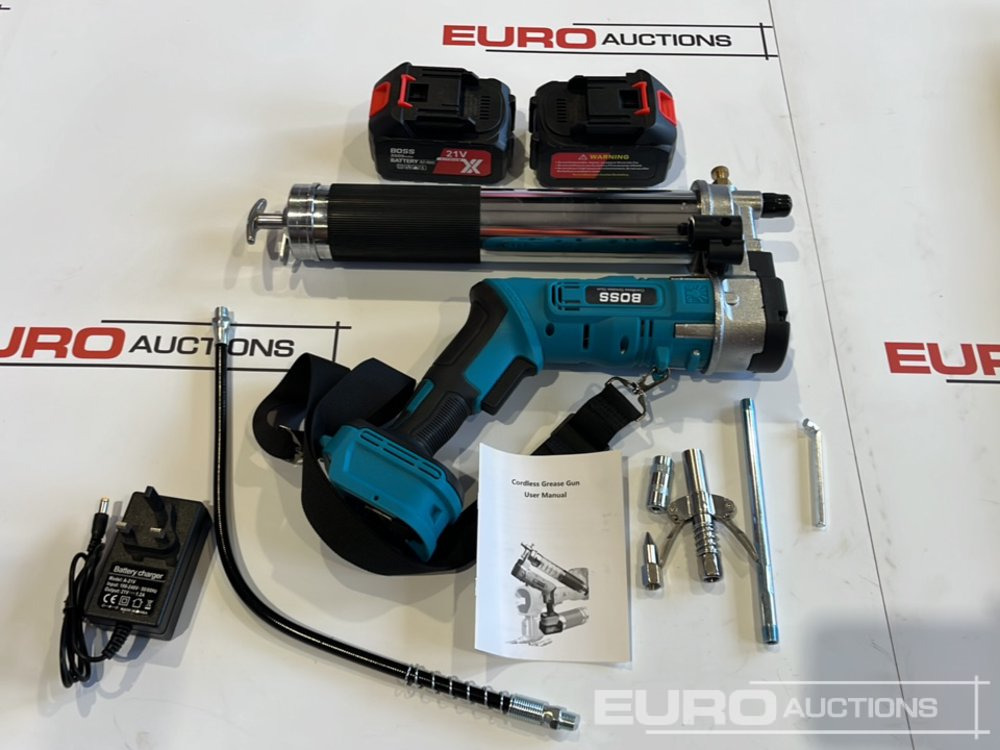 Ehitusseade Boss 21 Volt Lithium Battery Cordless Grease Gun, 2 Batteries, Charger, Case, Shoulder Strap, Extension Pieces and Fittings: pilt 12