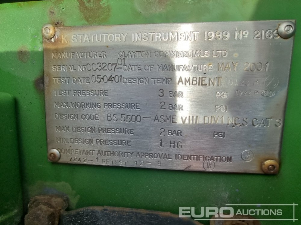 Tsistern poolhaagis Clayton Tri Axle Stainless Steel Tanker Trailer, Front Lift Axle: pilt 40