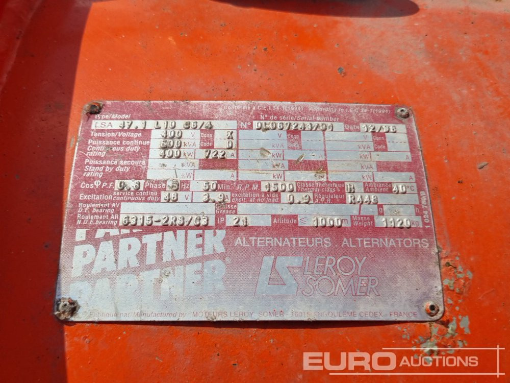 Generaatorikomplekt Dale 500kVA Skid Mounted Generator, Scania V8 Engine: pilt 21