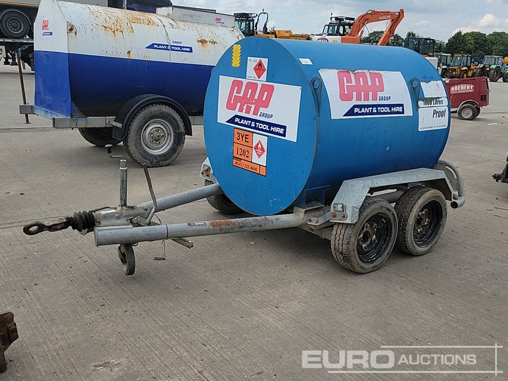 Fuel Proof Twin Axle Bunded 1000 Fuel Bowser, Electric Pump - Säilitusmahuti: pilt 1 Fuel Proof Twin Axle Bunded 1000 Fuel Bowser, Electric Pump - Säilitusmahuti: pilt 1