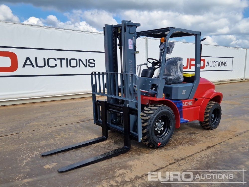 Unused 2025 Apache CPCD35 Diesel Rough Terrain Forklift, 2 Stage Mast, Sideshift - Ebatasasel maastikul kohanduv kahveltõstuk: pilt 2 Unused 2025 Apache CPCD35 Diesel Rough Terrain Forklift, 2 Stage Mast, Sideshift - Ebatasasel maastikul kohanduv kahveltõstuk: pilt 2