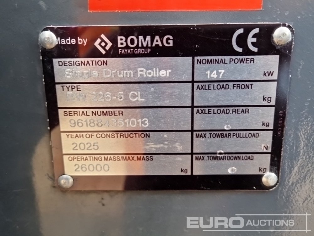 Rullija Unused 2025 Bomag BW226-5CL: pilt 44 Rullija Unused 2025 Bomag BW226-5CL: pilt 44