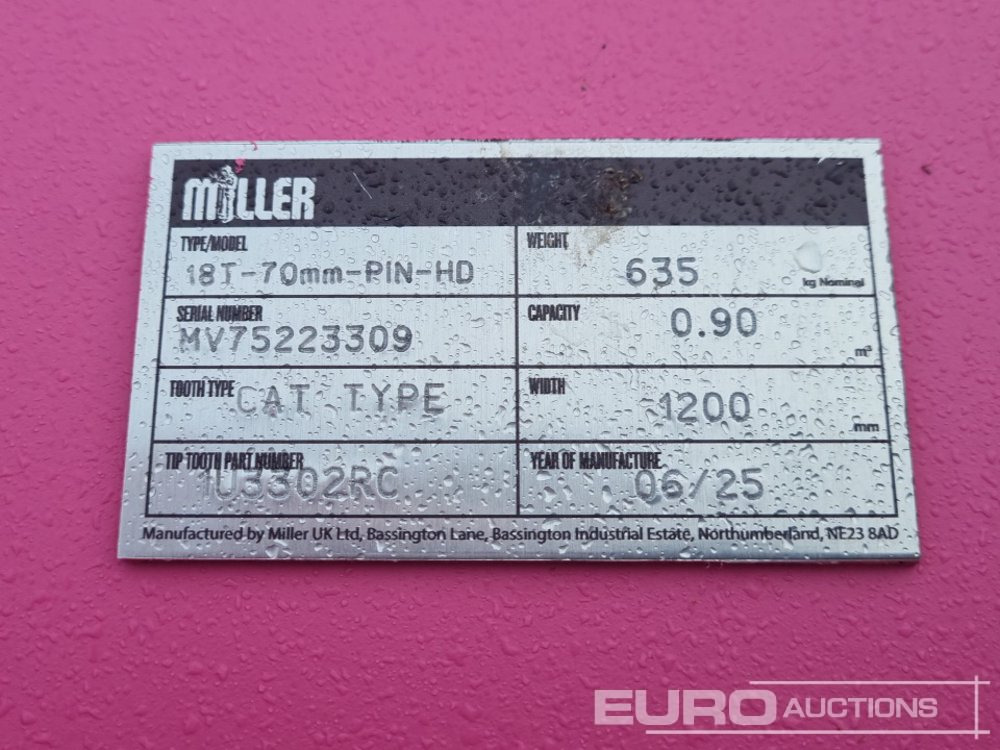 Uus Kopp Unused 2025 Miller 48" Digging Bucket 70mm Pin to suit 14-16 Ton Excavator: pilt 13