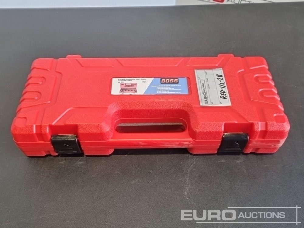 Unused Boss 1/2" 28pc Pneumatic Short Sleeve Socket Set, 3" Connecting Rod, 5" Connecting Rod Universal Joint, 10" Sliding Rod, 10" Bending Rod Adapter 3/4"-1/2" - Garaažiseadmed: pilt 2 Unused Boss 1/2" 28pc Pneumatic Short Sleeve Socket Set, 3" Connecting Rod, 5" Connecting Rod Universal Joint, 10" Sliding Rod, 10" Bending Rod Adapter 3/4"-1/2" - Garaažiseadmed: pilt 2