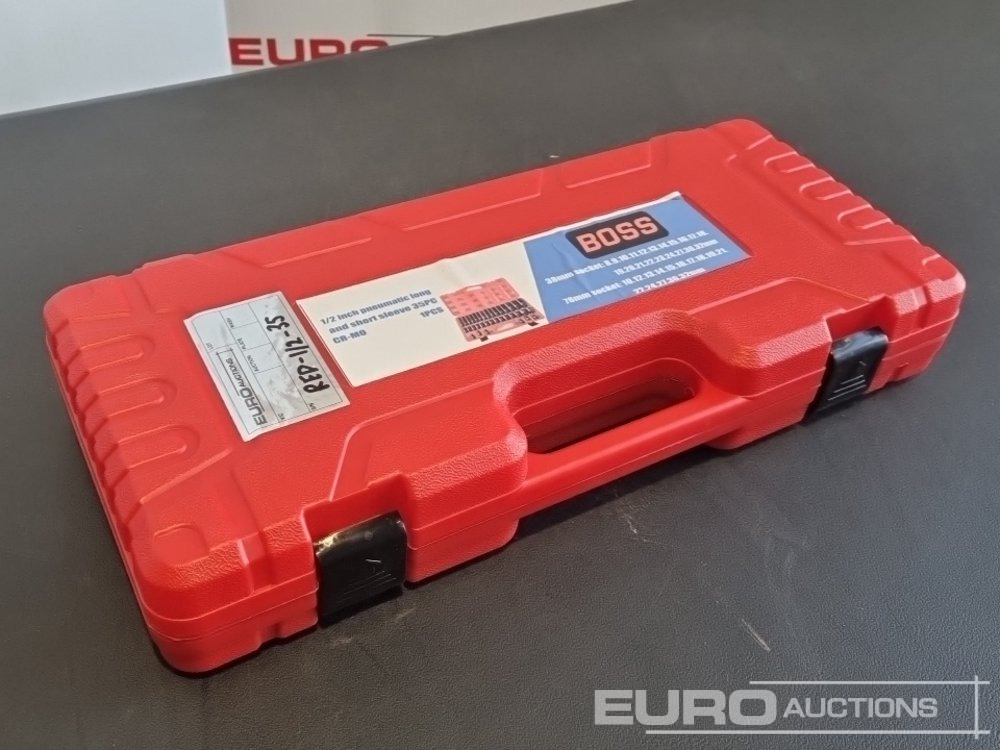 Unused Boss 1/2" 35pc Pneumatic Long & Short Sleeve Socket Set - Garaažiseadmed: pilt 1 Unused Boss 1/2" 35pc Pneumatic Long & Short Sleeve Socket Set - Garaažiseadmed: pilt 1
