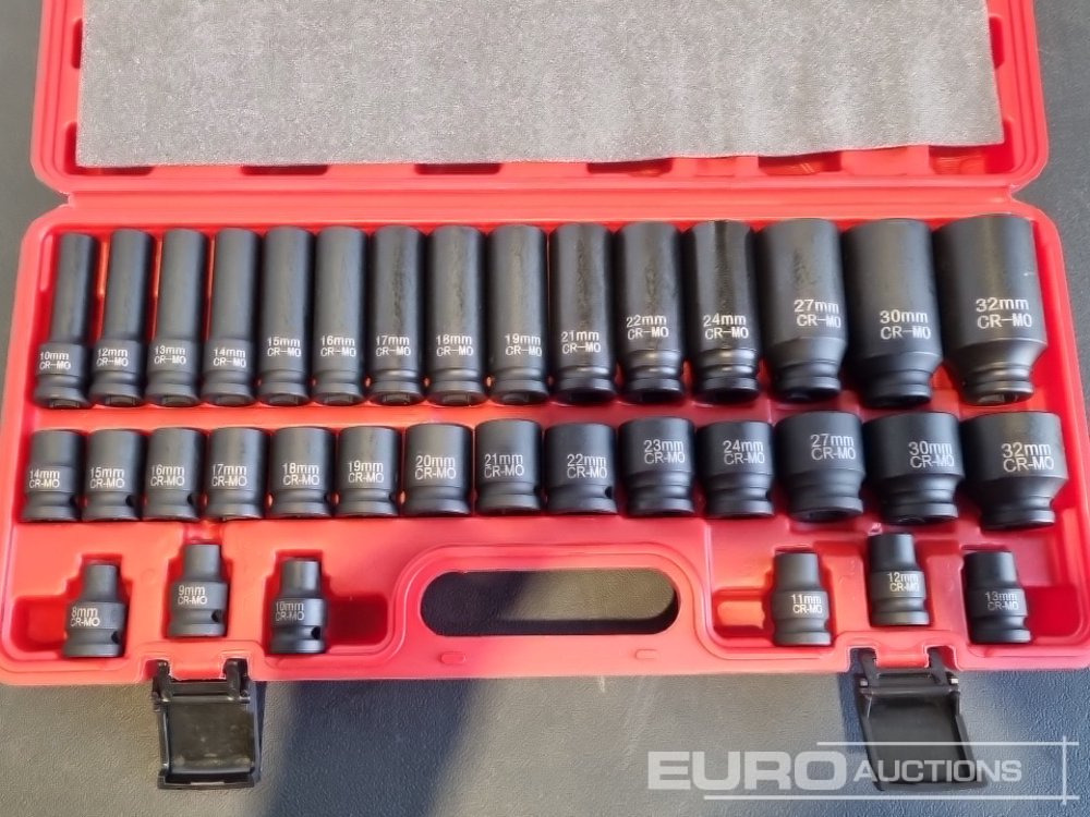 Unused Boss 1/2" 35pc Pneumatic Long & Short Sleeve Socket Set - Garaažiseadmed: pilt 5 Unused Boss 1/2" 35pc Pneumatic Long & Short Sleeve Socket Set - Garaažiseadmed: pilt 5