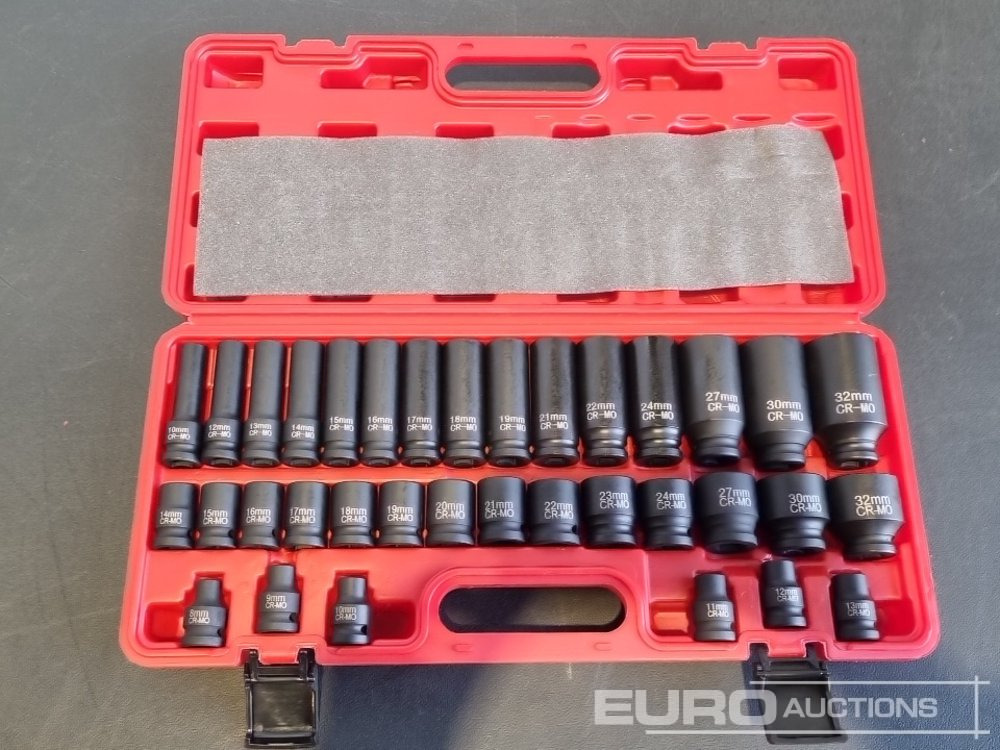 Unused Boss 1/2" 35pc Pneumatic Long & Short Sleeve Socket Set - Garaažiseadmed: pilt 4 Unused Boss 1/2" 35pc Pneumatic Long & Short Sleeve Socket Set - Garaažiseadmed: pilt 4