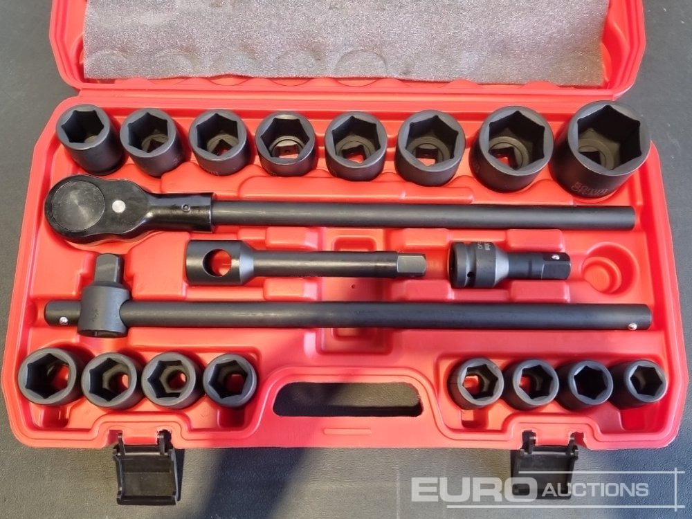 Unused Boss 3/4" 21pc Heavy Duty Pneumatic Socket Set, 4" Connecting Rod, 8" Connecting Rod, Quick Ratchet Wrench, 20" Sliding Rod - Garaažiseadmed: pilt 5 Unused Boss 3/4" 21pc Heavy Duty Pneumatic Socket Set, 4" Connecting Rod, 8" Connecting Rod, Quick Ratchet Wrench, 20" Sliding Rod - Garaažiseadmed: pilt 5