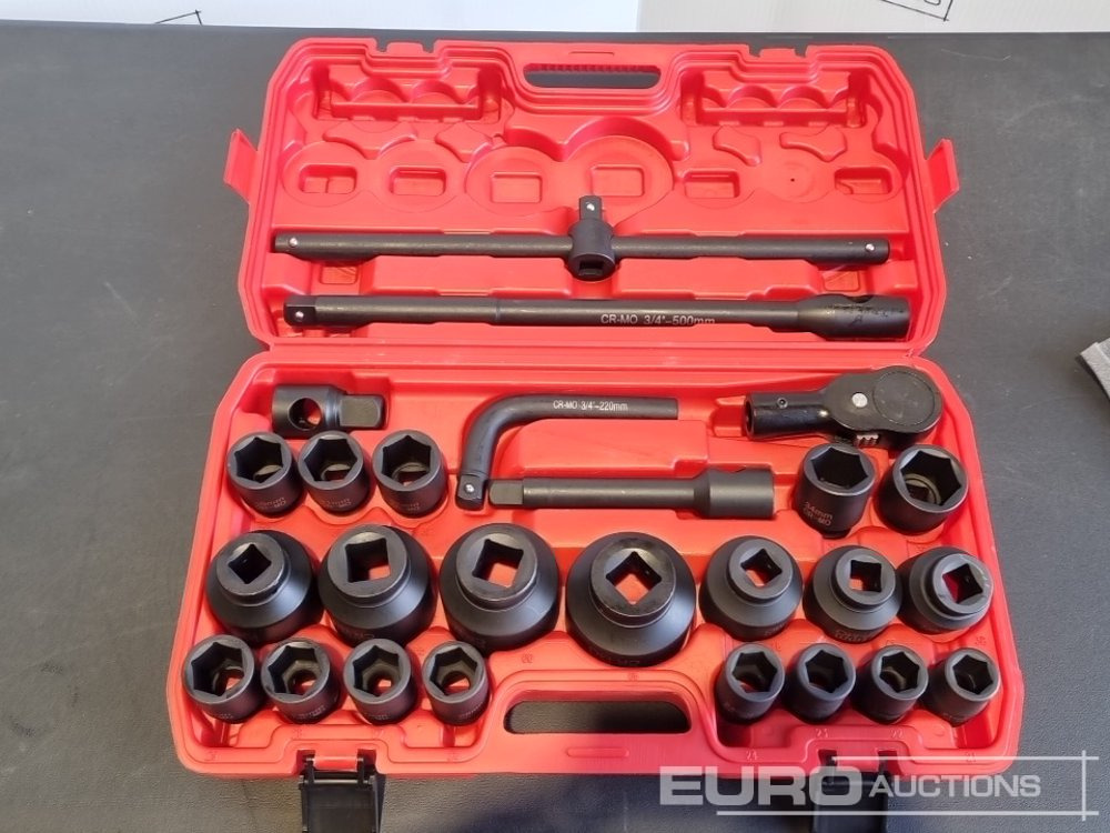Unused Boss 3/4" 26pc Heavy Duty Pneumatic Socket Set, 4" Connecting Rod, 8" Connecting Rod Quick Ratchet Wrench, 20" Sliding Road, L Handle Sliding Head Extension Bar - Garaažiseadmed: pilt 4 Unused Boss 3/4" 26pc Heavy Duty Pneumatic Socket Set, 4" Connecting Rod, 8" Connecting Rod Quick Ratchet Wrench, 20" Sliding Road, L Handle Sliding Head Extension Bar - Garaažiseadmed: pilt 4