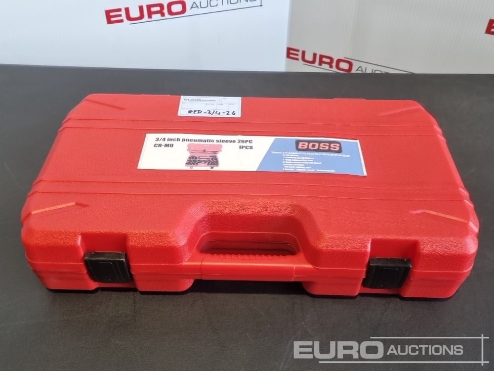 Unused Boss 3/4" 26pc Heavy Duty Pneumatic Socket Set, 4" Connecting Rod, 8" Connecting Rod Quick Ratchet Wrench, 20" Sliding Road, L Handle Sliding Head Extension Bar - Garaažiseadmed: pilt 2 Unused Boss 3/4" 26pc Heavy Duty Pneumatic Socket Set, 4" Connecting Rod, 8" Connecting Rod Quick Ratchet Wrench, 20" Sliding Road, L Handle Sliding Head Extension Bar - Garaažiseadmed: pilt 2