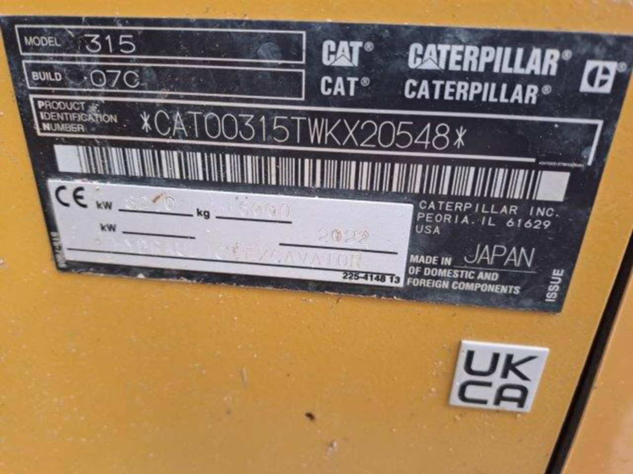 CAT 315 - Lintekskavaator: pilt 5 CAT 315 - Lintekskavaator: pilt 5