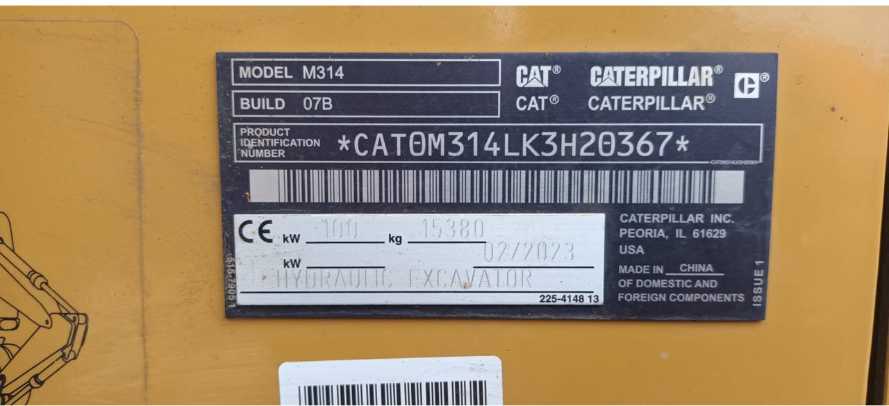 Ratastel ekskavaator CAT M314: pilt 6