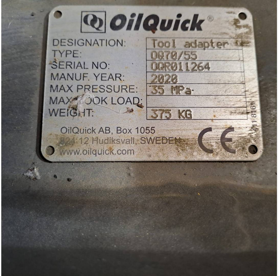 OILQUICK DEUTSCHLAND GMBH OILQUICK/OQ70/55 - Kiirühendus: pilt 2 OILQUICK DEUTSCHLAND GMBH OILQUICK/OQ70/55 - Kiirühendus: pilt 2