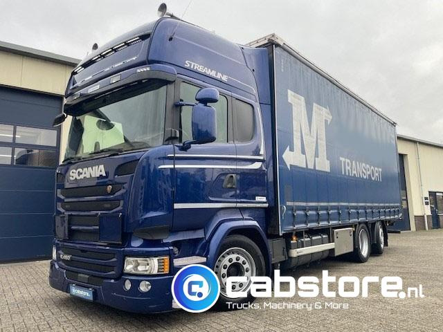 Scania R450 LB6X2MLB Euro 6 - Bouwjaar 2016 - Topline - Doorlaad-volume combi+ Wecon Middenas aanhangwagen - Good condition - Tent veoauto: pilt 4 Scania R450 LB6X2MLB Euro 6 - Bouwjaar 2016 - Topline - Doorlaad-volume combi+ Wecon Middenas aanhangwagen - Good condition - Tent veoauto: pilt 4