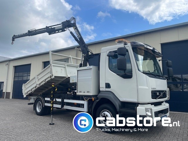 Kallurauto, Kraanaga veoauto Volvo FL 240 4x2 Euro 5 - Kipper - MKG HLK 45 a2 Autolaadkraan - Bouwjaar 2012 - APK 18-10-2025 - ORIGINAL Km 35.640 !!!! - Good condition !!: pilt 8