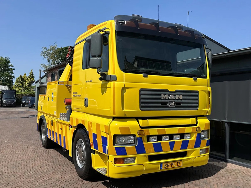MAN TGA 18.360 Takelwagen Palfinger Kraan Falkom Brill - Puksiirauto: pilt 1 MAN TGA 18.360 Takelwagen Palfinger Kraan Falkom Brill - Puksiirauto: pilt 1