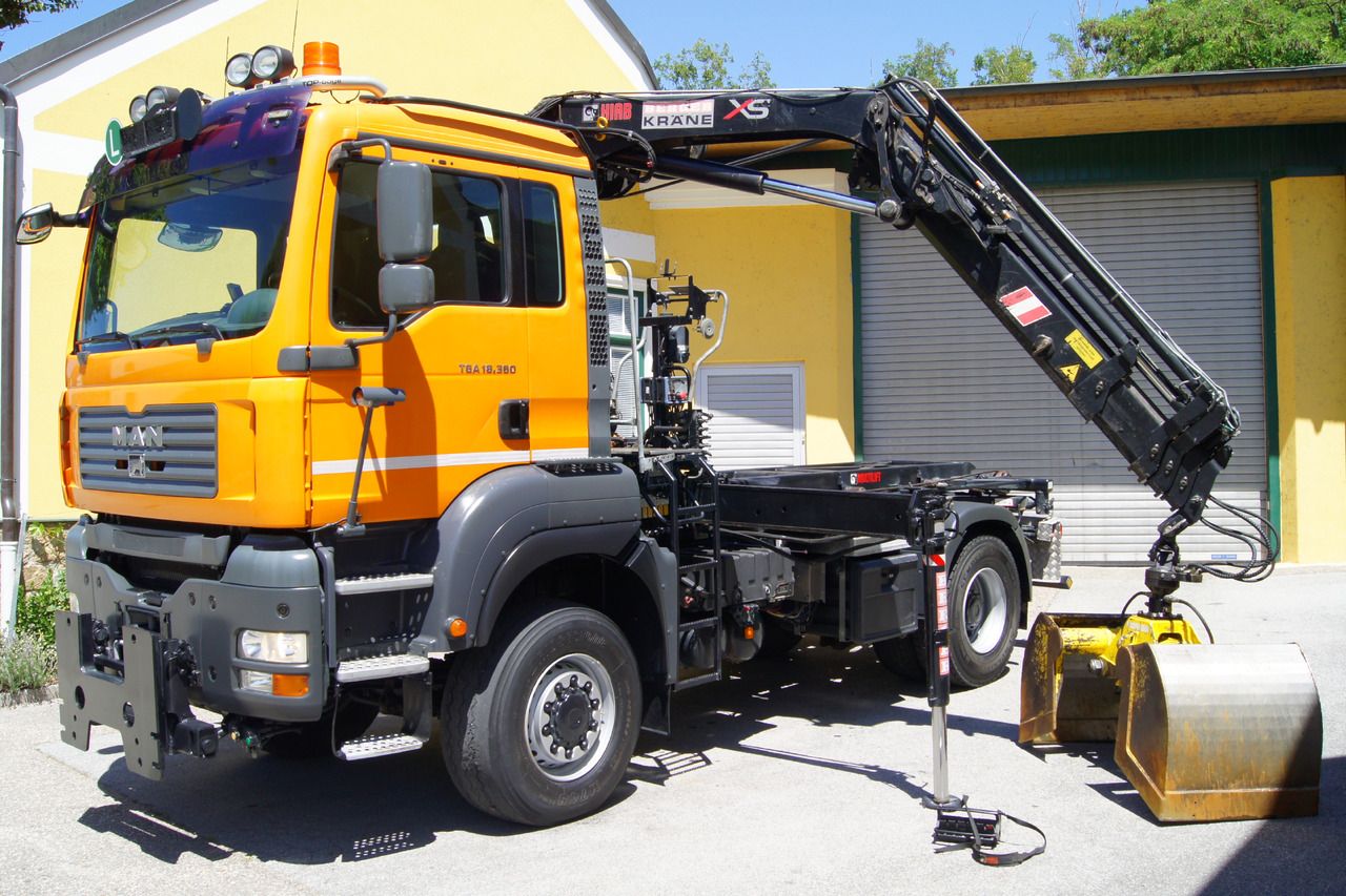 MAN TGA 18.360 BL 4x4/Euro4/TÜV/HIAB 111 korbfähig/MULTILIFT/Winterdienst - Veoauto - kaablisüsteem, Kraanaga veoauto: pilt 2 MAN TGA 18.360 BL 4x4/Euro4/TÜV/HIAB 111 korbfähig/MULTILIFT/Winterdienst - Veoauto - kaablisüsteem, Kraanaga veoauto: pilt 2