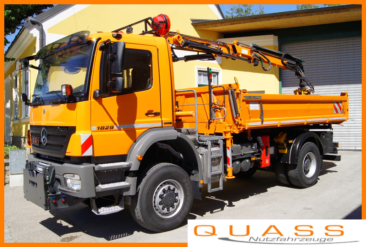 MERCEDES-BENZ AXOR 1829 4x4/EURO 5/ATLAS 65.2/MEILLER/Winterdienst - Kallurauto, Kraanaga veoauto: pilt 1 MERCEDES-BENZ AXOR 1829 4x4/EURO 5/ATLAS 65.2/MEILLER/Winterdienst - Kallurauto, Kraanaga veoauto: pilt 1