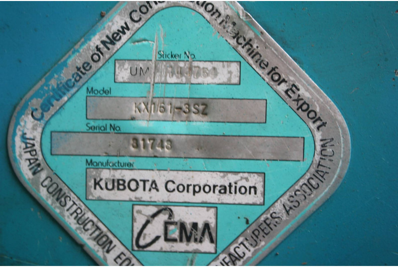 Kubota KX161-3SZ - Lintekskavaator: pilt 5 Kubota KX161-3SZ - Lintekskavaator: pilt 5