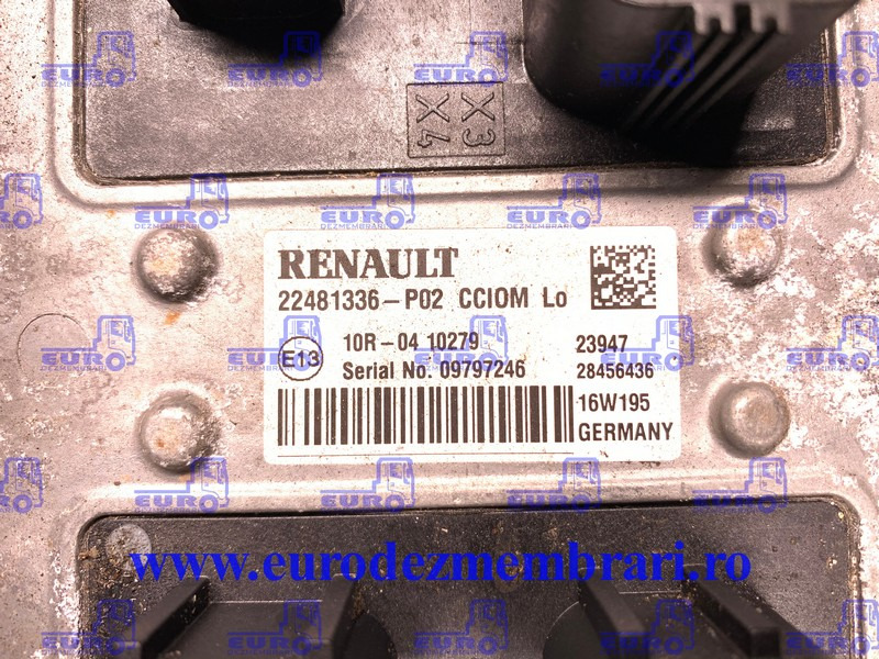 CALCULATOR CCIOM RENAULT T STANDARD 22481336 - Mootori juhtimisseade - Veoauto: pilt 2 CALCULATOR CCIOM RENAULT T STANDARD 22481336 - Mootori juhtimisseade - Veoauto: pilt 2