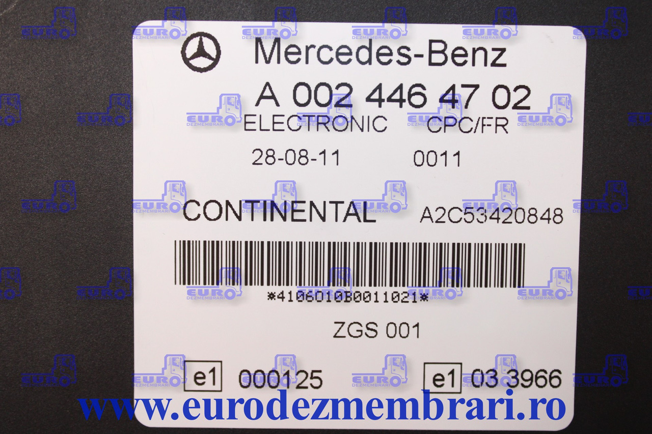 CALCULATOR CPC-FR MERCEDES ACTROS MP3 A0024464702 - Mootori juhtimisseade - Veoauto: pilt 3 CALCULATOR CPC-FR MERCEDES ACTROS MP3 A0024464702 - Mootori juhtimisseade - Veoauto: pilt 3