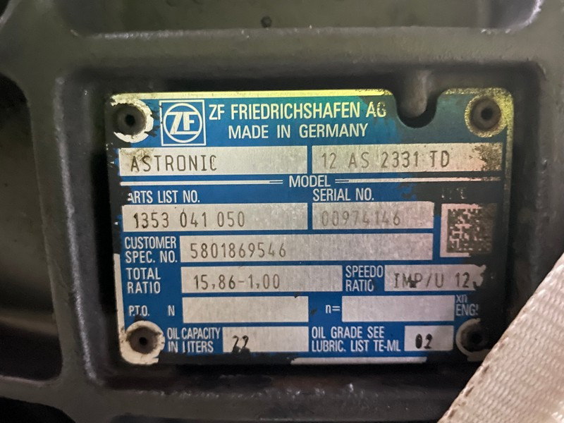 CUTIE DE VITEZE IVECO AUTOMATA CU RETARDER 12 AS 2331 TD R=15,86-1,00 5801869546 - Käigukast - Veoauto: pilt 5 CUTIE DE VITEZE IVECO AUTOMATA CU RETARDER 12 AS 2331 TD R=15,86-1,00 5801869546 - Käigukast - Veoauto: pilt 5