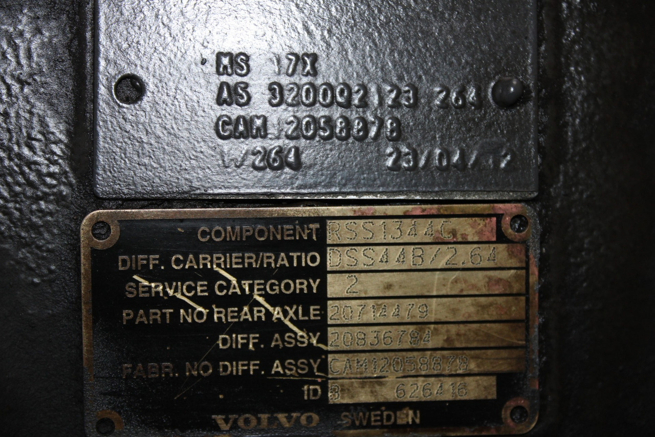DIFERENTIAL VOLVO MS 17X RSS1344C R=2,85 20836784 - Diferentsiaalvarustus - Veoauto: pilt 3 DIFERENTIAL VOLVO MS 17X RSS1344C R=2,85 20836784 - Diferentsiaalvarustus - Veoauto: pilt 3