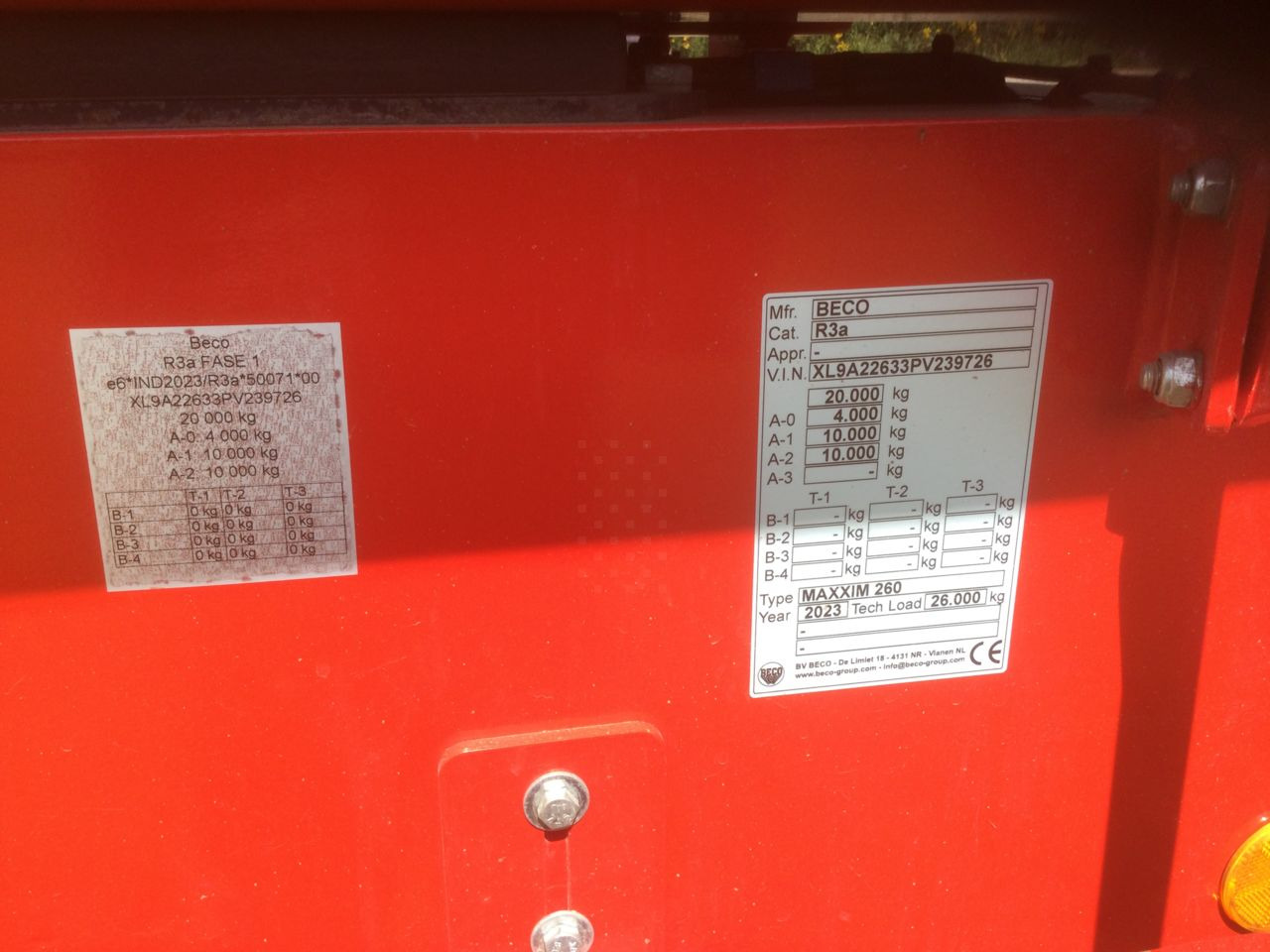 Beco Maxxim 260 - Kalluri järelhaagis: pilt 5 Beco Maxxim 260 - Kalluri järelhaagis: pilt 5