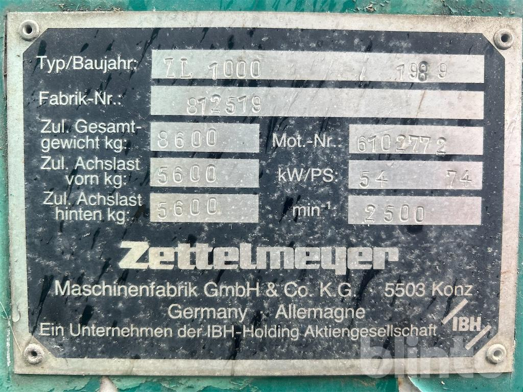 Zettelmeyer ZL 1000 (1989) - Minilaadur: pilt 5 Zettelmeyer ZL 1000 (1989) - Minilaadur: pilt 5