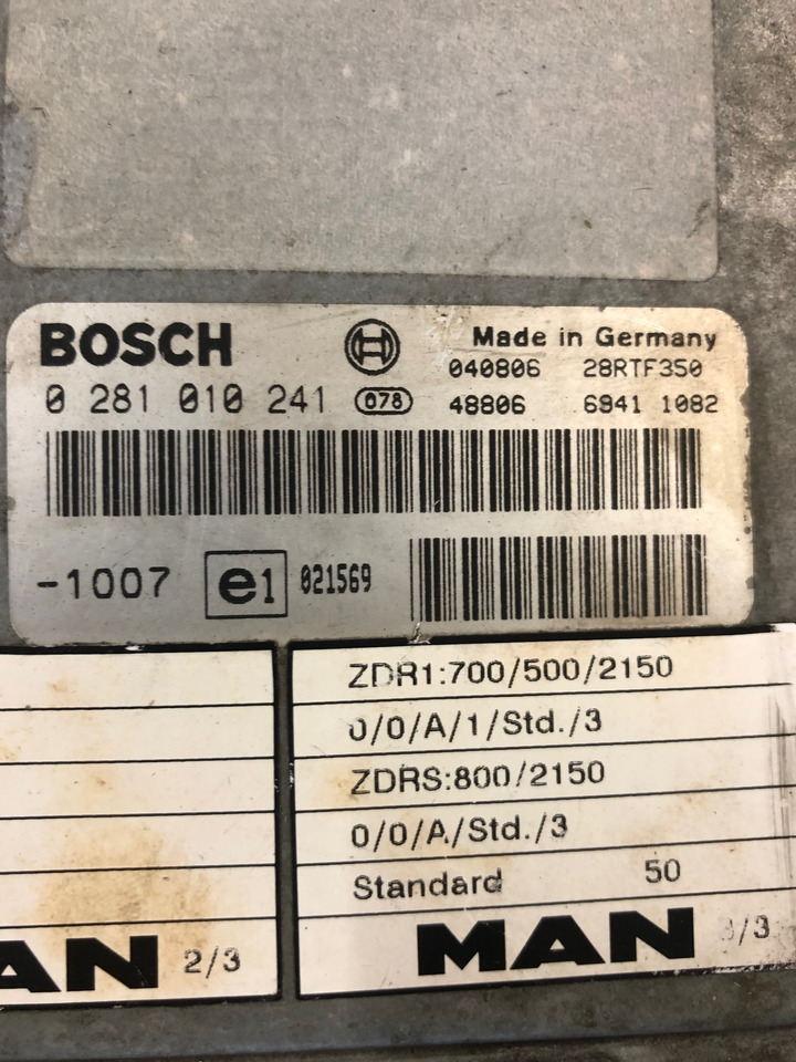 CENTRALINA EDC - RIF. BOSCH 0281010241 - RIF. MAN 51116157267 - Mootori juhtimisseade: pilt 2 CENTRALINA EDC - RIF. BOSCH 0281010241 - RIF. MAN 51116157267 - Mootori juhtimisseade: pilt 2